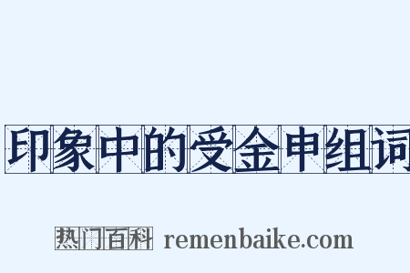 印象中的受金申组词是什么意思的图片